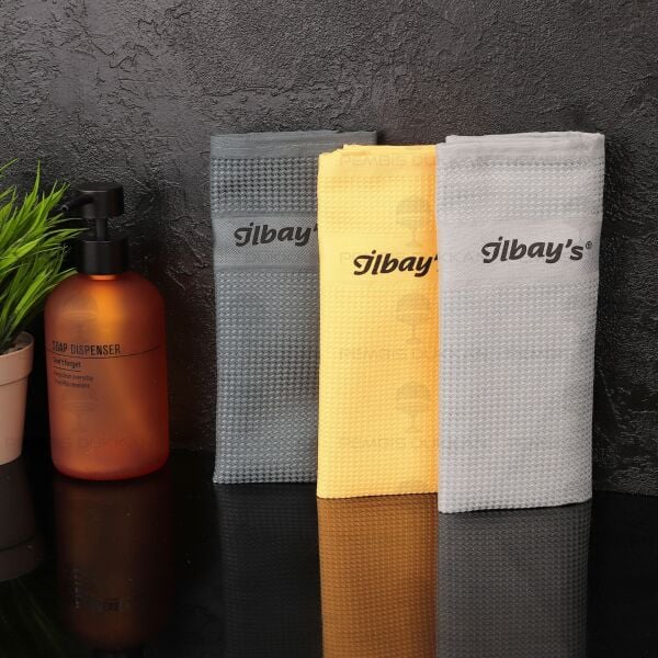 İlbays 3lü Mikrofiber Bez (Turuncu-Gri-Antrasit)