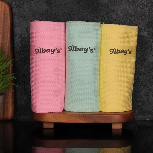 İlbays 3lü Mikrofiber Bez (Pembe-Yeşil-Sarı)