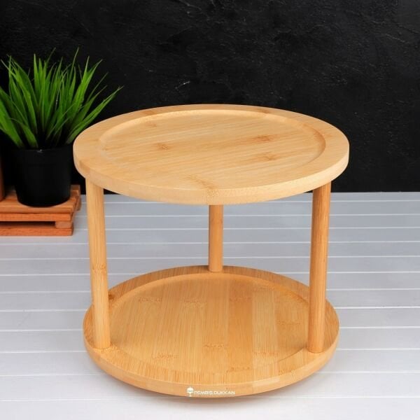 Bambu 2 Katlı Döner Mekanizmalı Stand & Organizer (426)