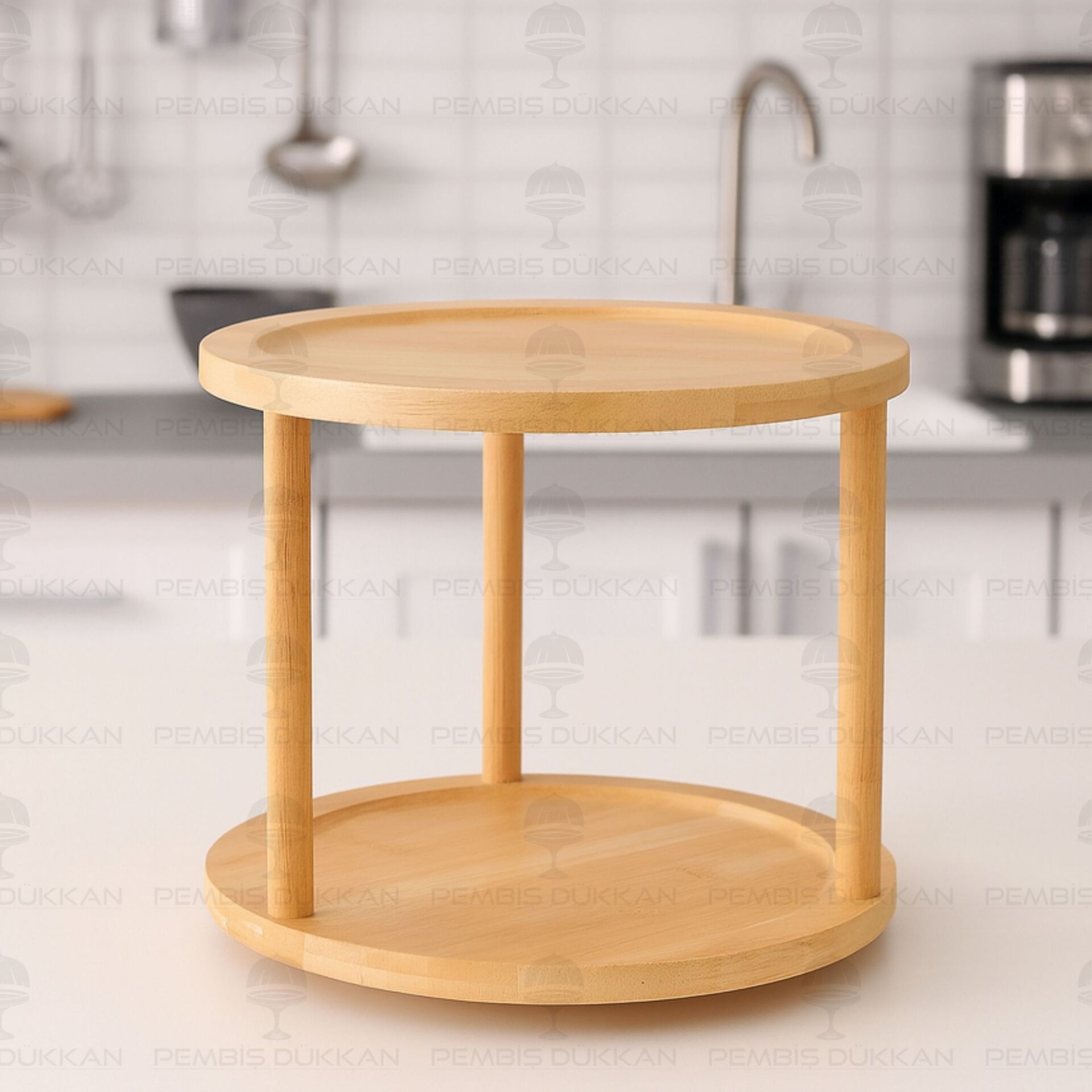 Bambu 2 Katlı Döner Mekanizmalı Stand & Organizer (426)