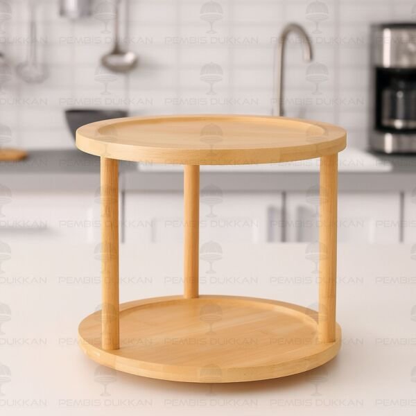 Bambu 2 Katlı Döner Mekanizmalı Stand & Organizer (426)