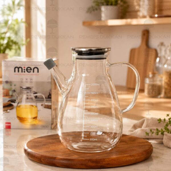 Tess Metal Kapaklı 1000ml Yağdanlık (Gla016)
