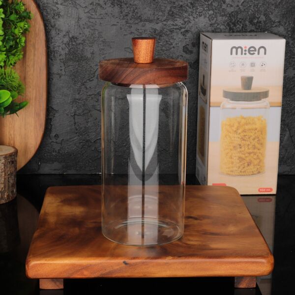 Nomi 950ml Akasya Kapaklı Kavanoz (Bor052)