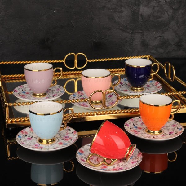 6 Kişilik Flower Fincan Takımı (0361)