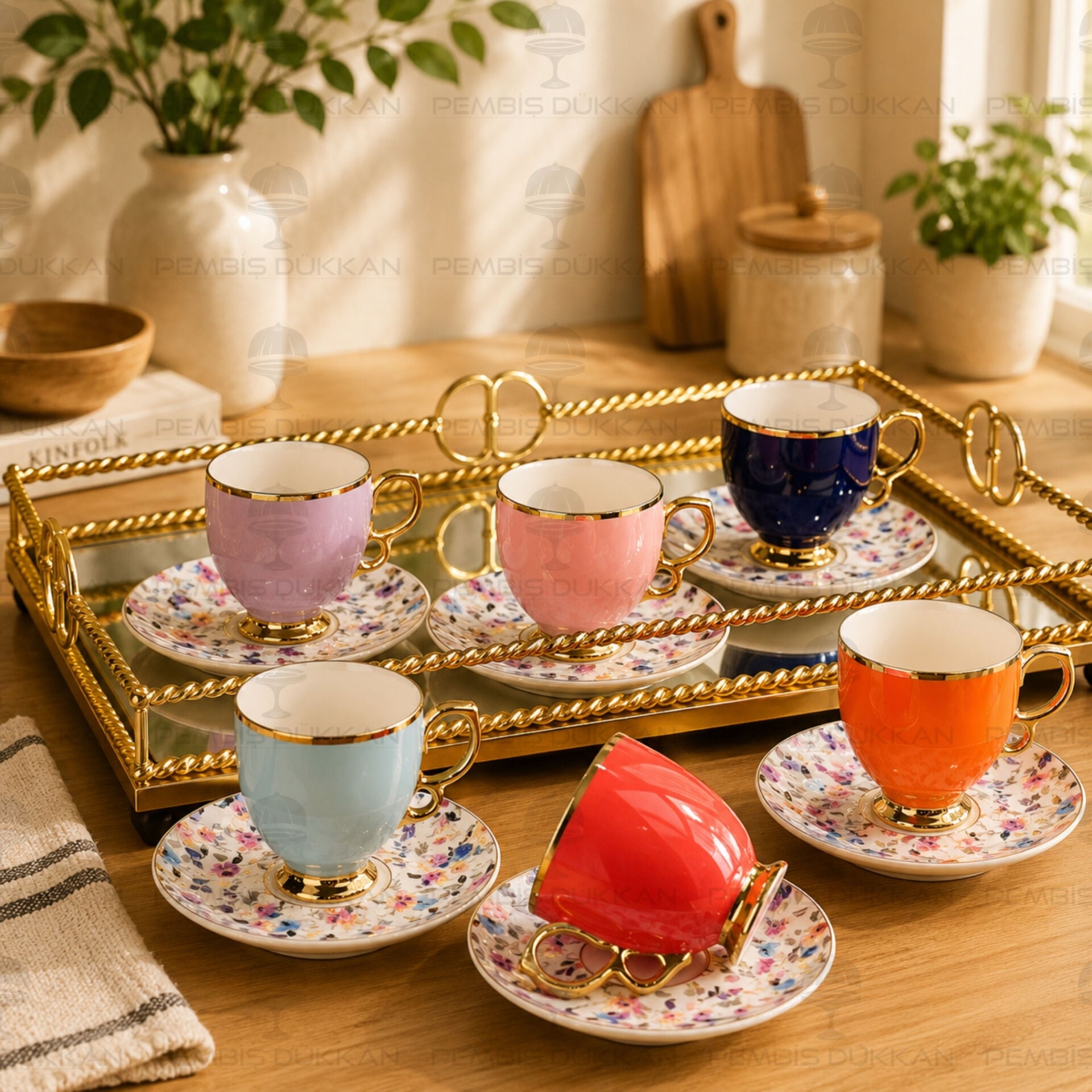 6 Kişilik Flower Fincan Takımı (0361)