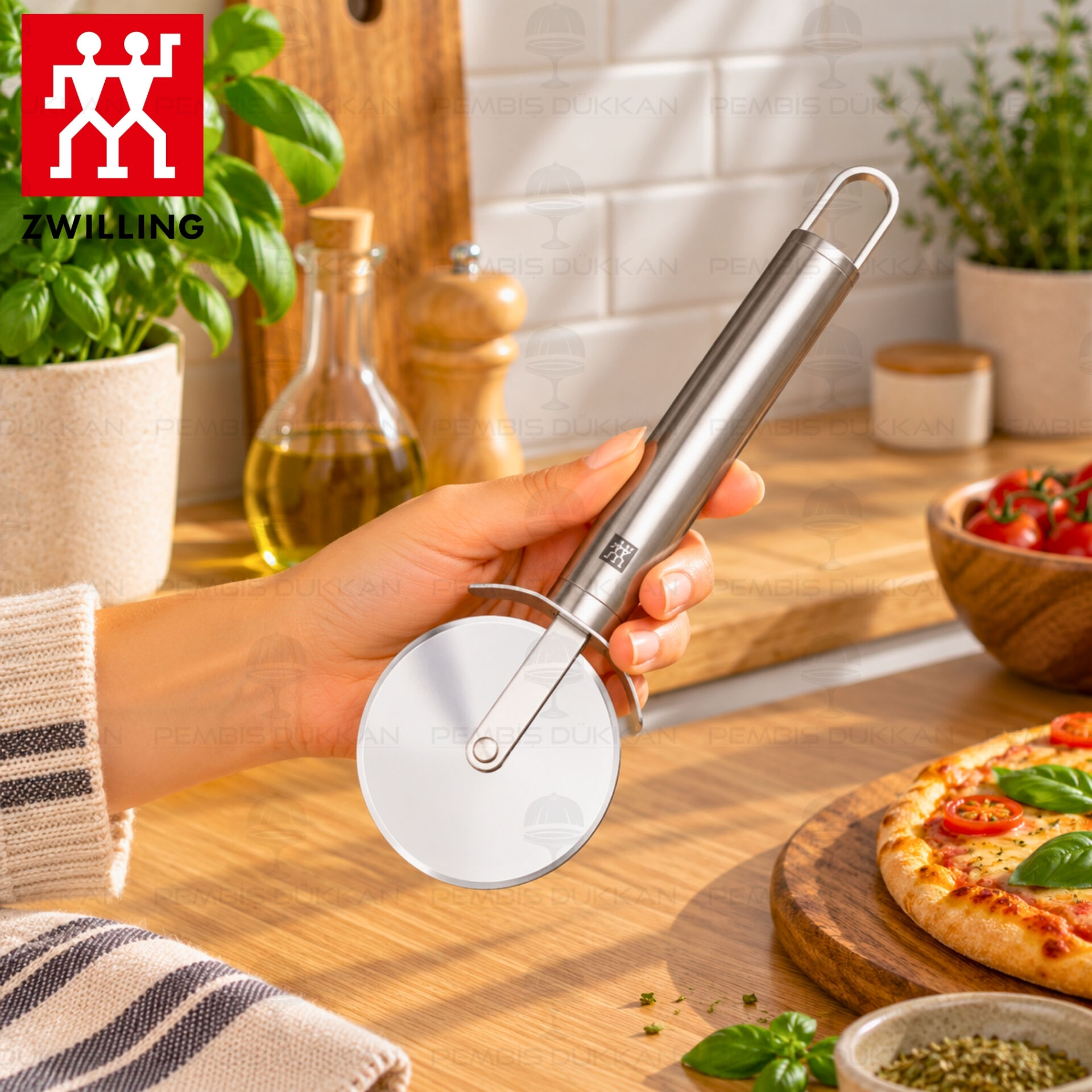 Zwilling Pro Pizza Kesici 18/10 Paslanmaz Çelik 20 cm 1002546