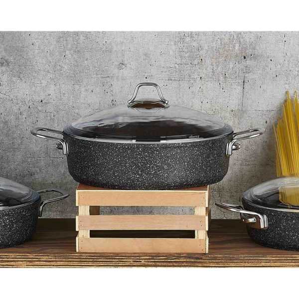Falez 26cm Basık Black Line Tencere