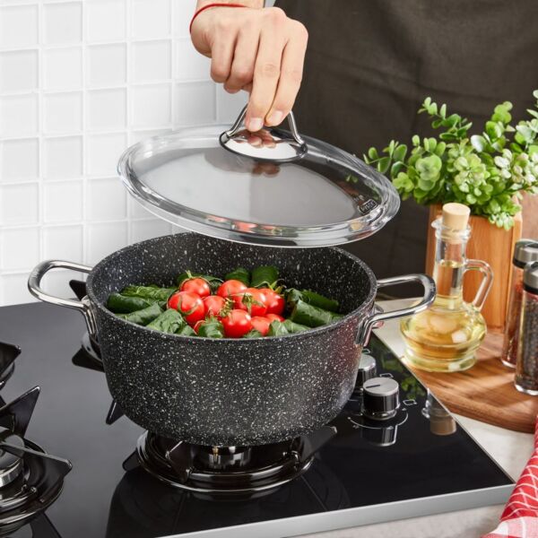 Falez 20cm Derin Black Line Tencere