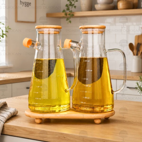 Bambu Altlıklı, 2li Serenit Bambu Yağdanlık Set (1113 + 1526)