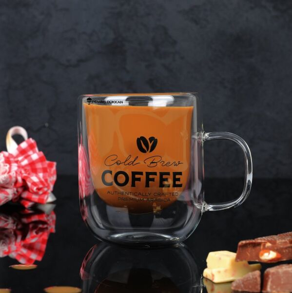 1 Adet Çift Cidarlı, Cold Brew Coffee Kupa 225ml (13781)