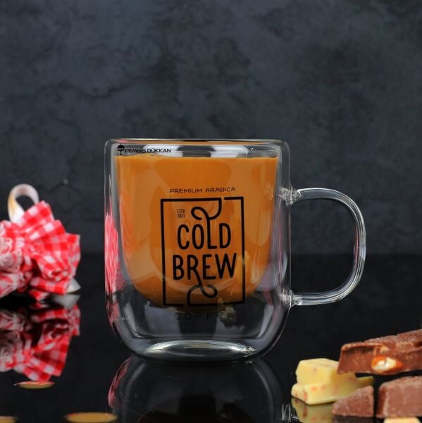 1 Adet Çift Cidarlı, Cold Brew Coffee Kupa 225ml (13781)
