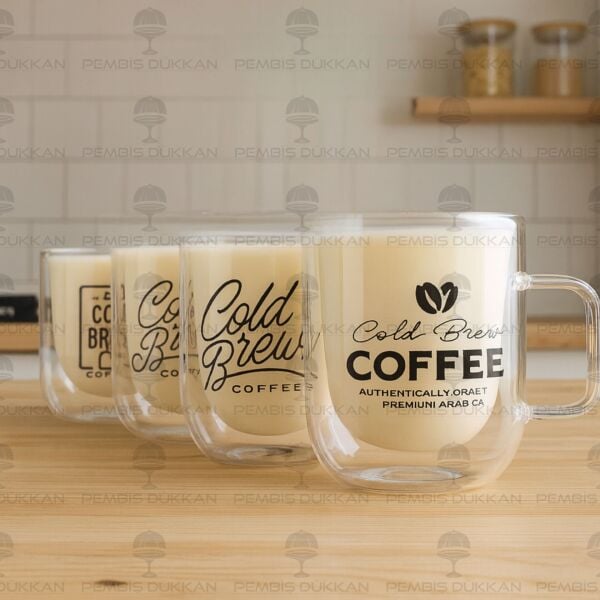 1 Adet Çift Cidarlı, Cold Brew Coffee Kupa 225ml (13781)