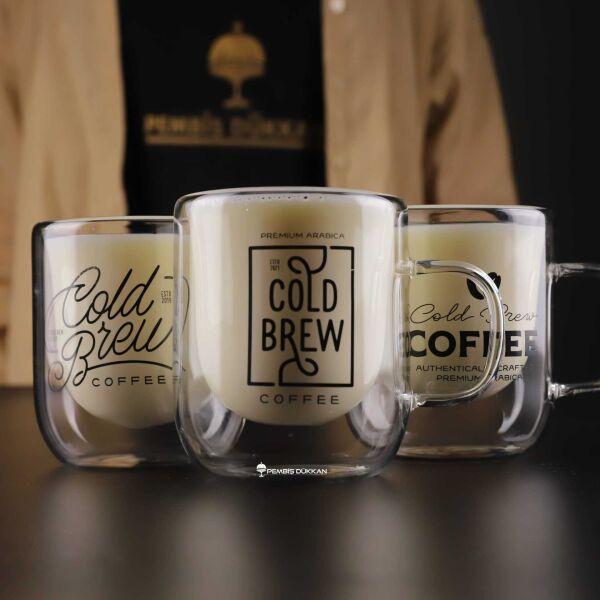1 Adet Çift Cidarlı, Cold Brew Coffee Kupa 225ml (13781)