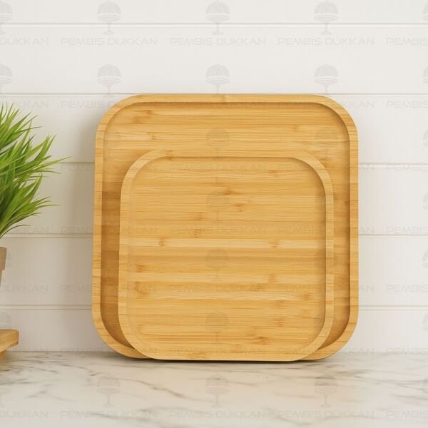 Bambu Kare 24.5cm Kahvaltı & Yemek Servis (612)