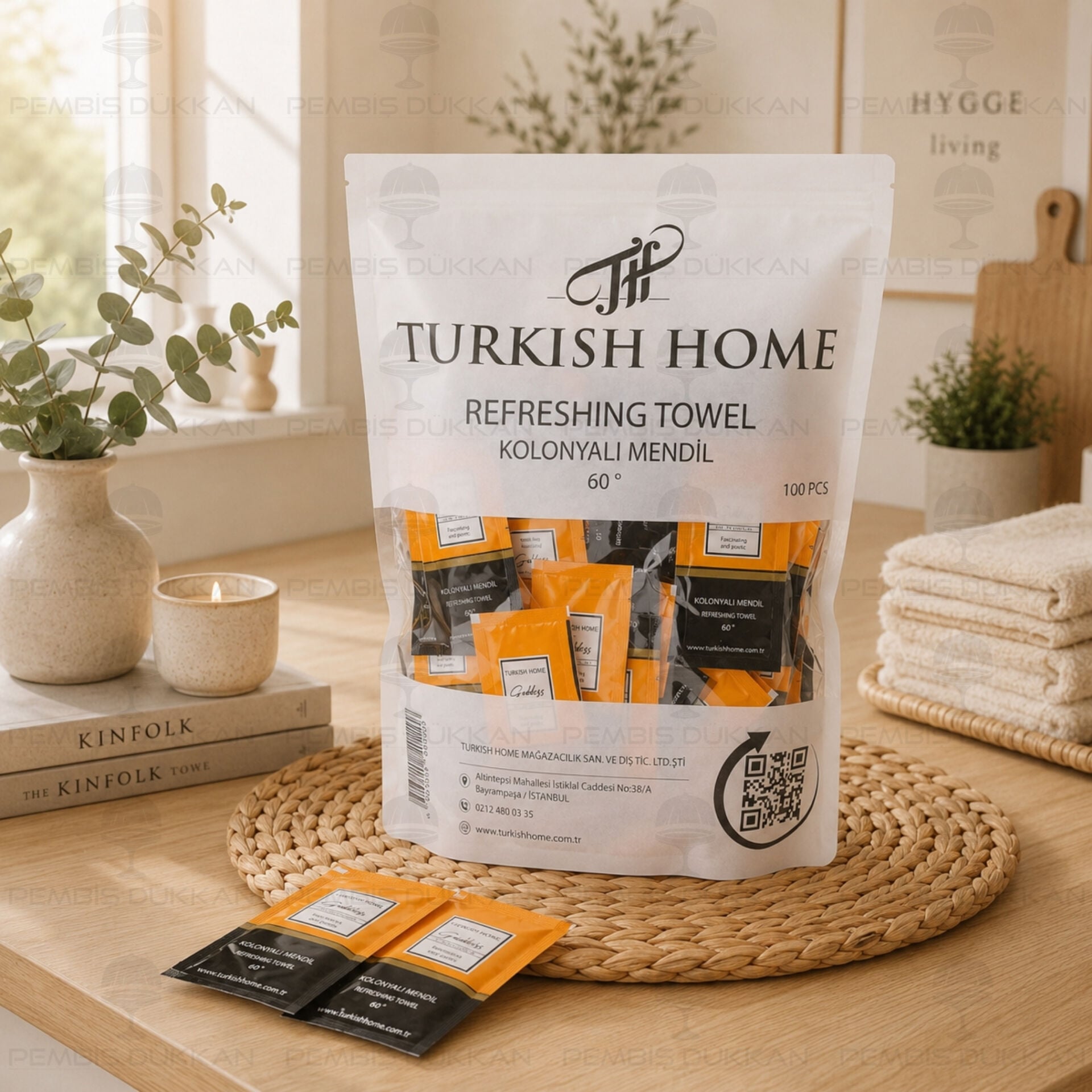 Turkısh Home 100lu Kolonyalı Mendil Goddes