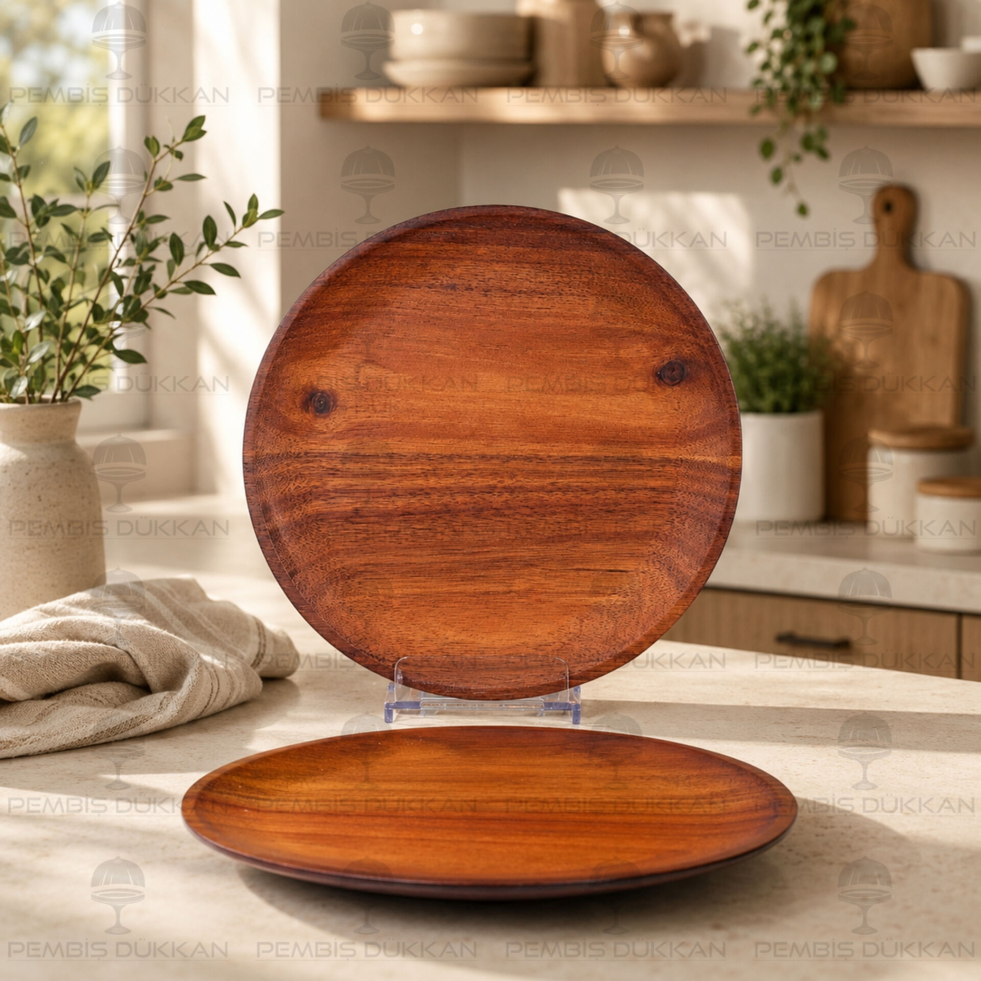 1 Adet Akasya Yuvarlak 25cm Kahvaltı & Yemek Servis (7b253)