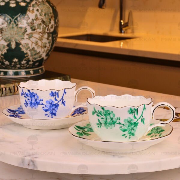 Leaf Elegance 2 Kişilik Çay Fincan Takımı