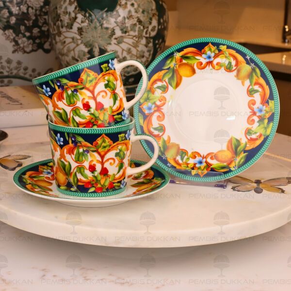 Capri Flora 2 Kişilik Çay Fincan Takımı