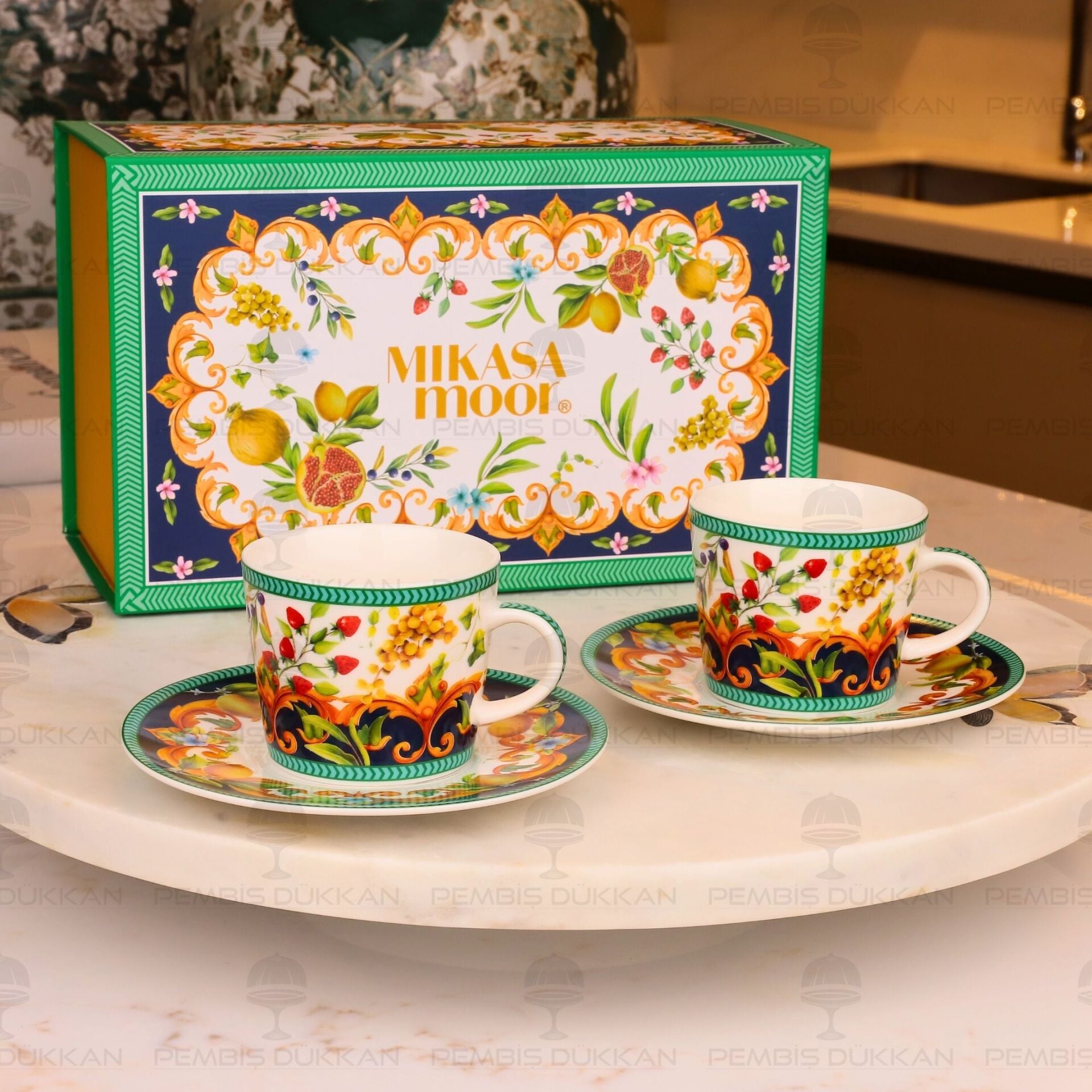 Capri Flora 2 Kişilik Kahve Fincan Takımı