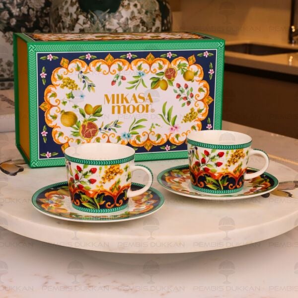 Capri Flora 2 Kişilik Kahve Fincan Takımı