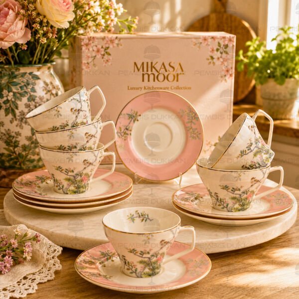 Bird Garden Yavru Ağzı 6 Kişilik Kahve Fincan Takımı