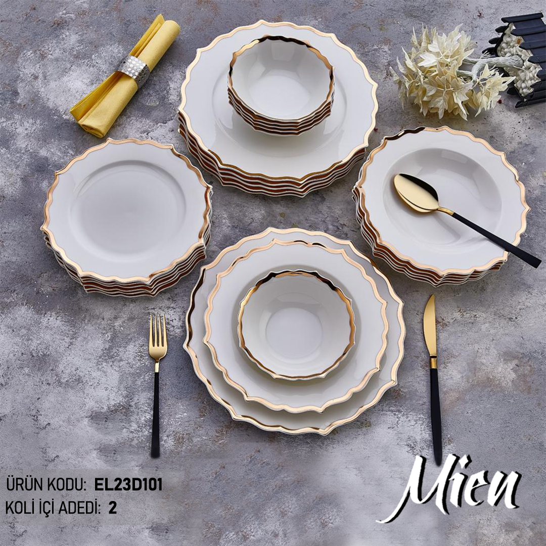 Eliza Gold 6 Kişilik 24 Parça Yemek Takımı (Elizabeth London)