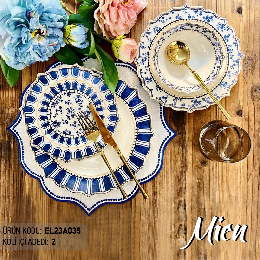 Blueberry 6 Kişilik 24 Parça Yemek Takımı (Elizabeth London)
