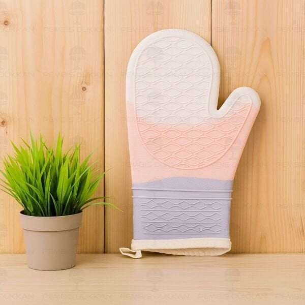 Pembe & Lila Ultra Silikon Fırın Eldiveni (Th76800)