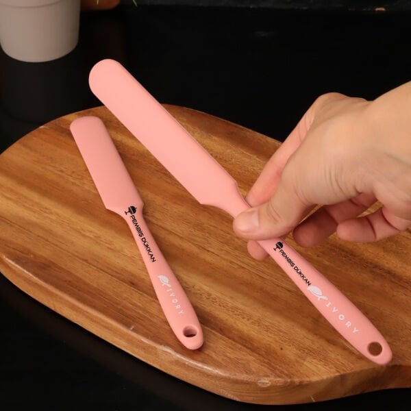 Pembe Küçük Silikon Krema Spatulası İvy (Sl106)