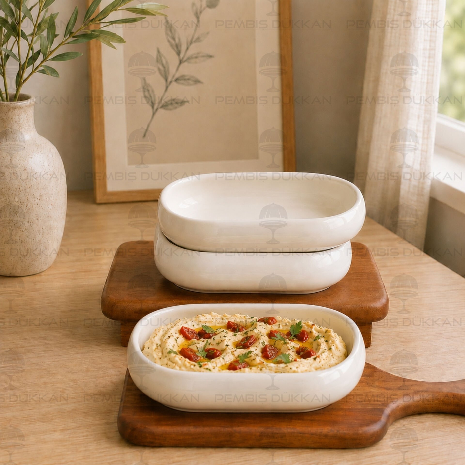 1 Adet Vento Paçi Oval Porselen Derin Kahvaltılık & Meze Kase (900327)