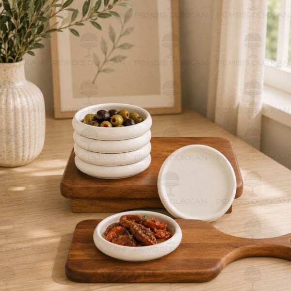 6 Adet Vento Paçi 10.5cm Porselen Düz Çay Tabağı & Kase (900330)