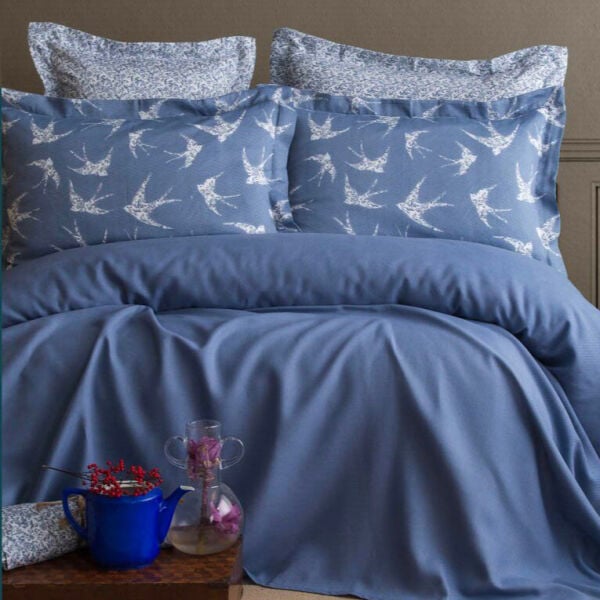 Freely Bambu Indigo Çift Kişilik Pike Takımı