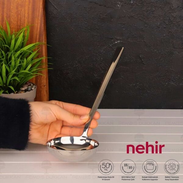 Nehir Dalyan Paslanmaz Çelik Servis Kepçe