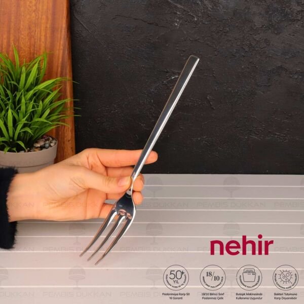 Nehir Dalyan Paslanmaz Çelik Servis Çatalı