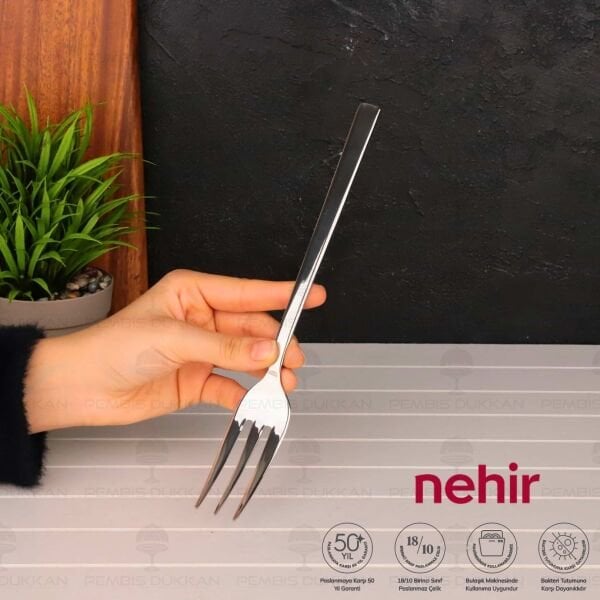Nehir Dalyan Paslanmaz Çelik Servis Çatalı