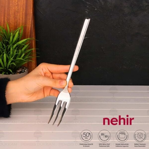 Nehir Dalyan Paslanmaz Çelik Servis Çatalı