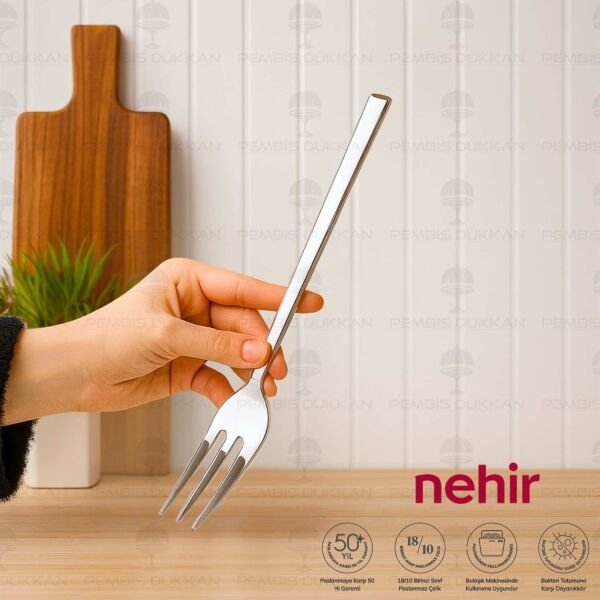 Nehir Dalyan Paslanmaz Çelik Servis Çatalı