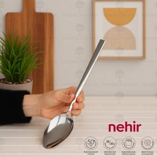 Nehir Dalyan Paslanmaz Çelik Servis Kaşığı