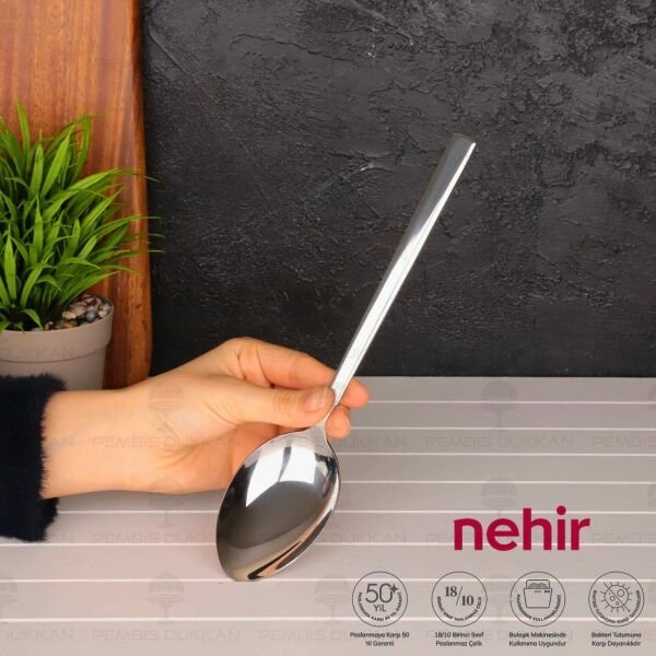 Nehir Dalyan Paslanmaz Çelik Servis Kaşığı