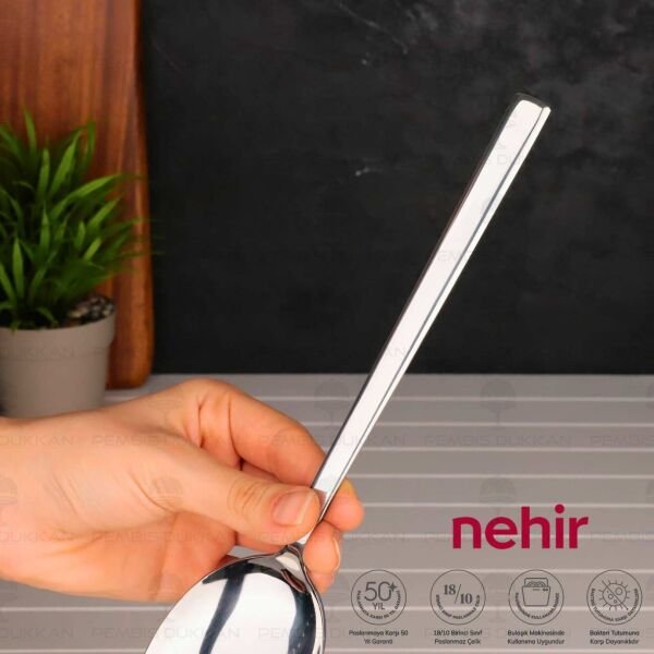 Nehir Dalyan Paslanmaz Çelik Servis Kaşığı