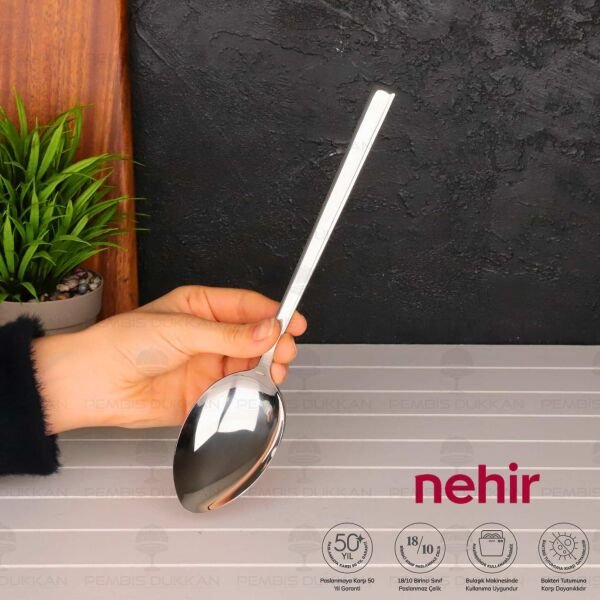 Nehir Dalyan Paslanmaz Çelik Servis Kaşığı