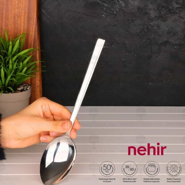 Nehir Dalyan Paslanmaz Çelik Servis Kaşığı