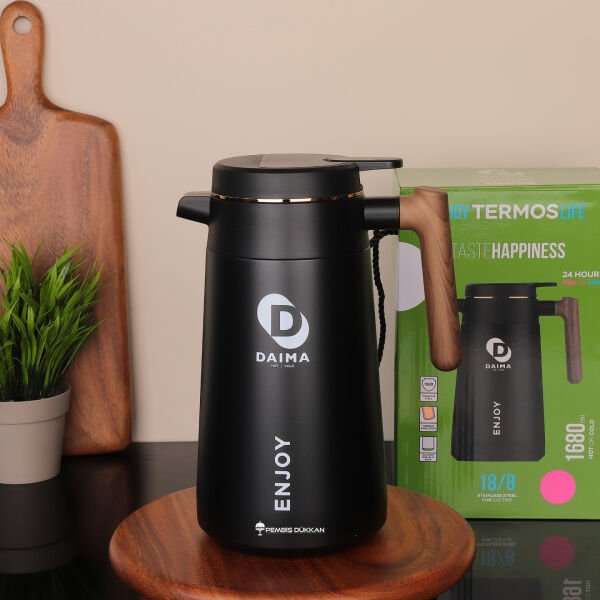 Daıma Enjoy 1680 Ml Siyah Termos