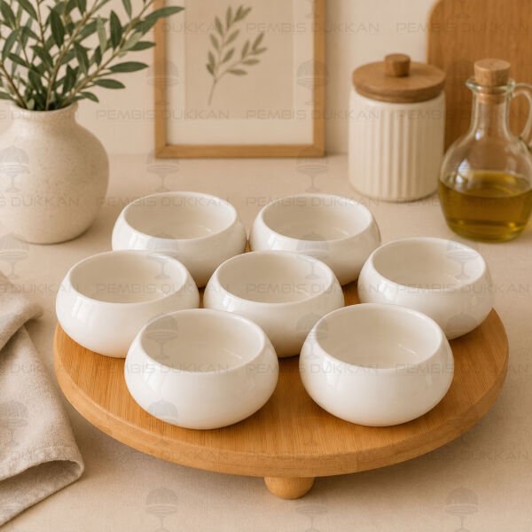 Vento Masa Ortası Bambu Standlı, Reçellik Kombin Set 5 (1090)