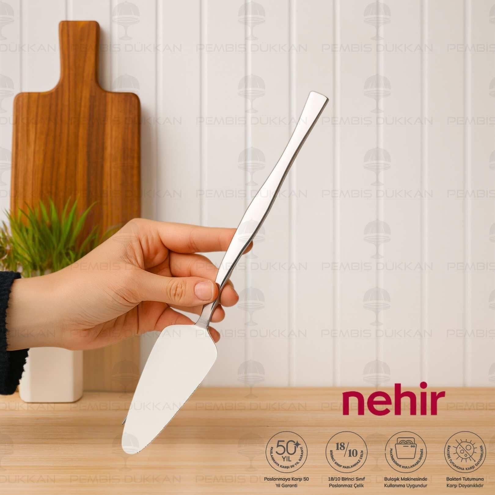 Nehir Zarif Paslanmaz Çelik Servis Spatula
