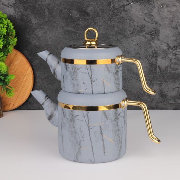 Gri Oolong Granit Çaydanlık