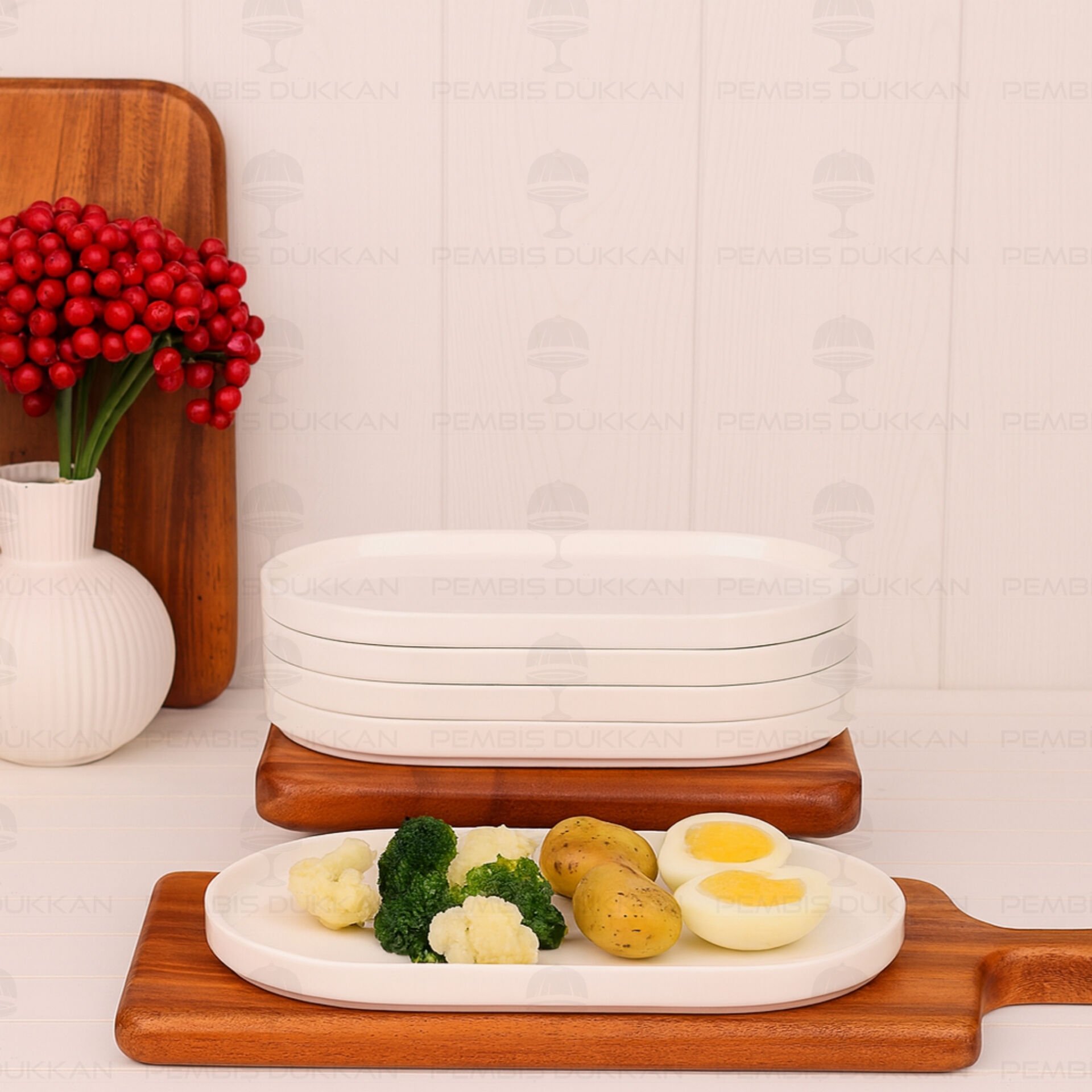 1 Adet Valente Oval Porselen Masa Ortası Servis (Por1912)﻿