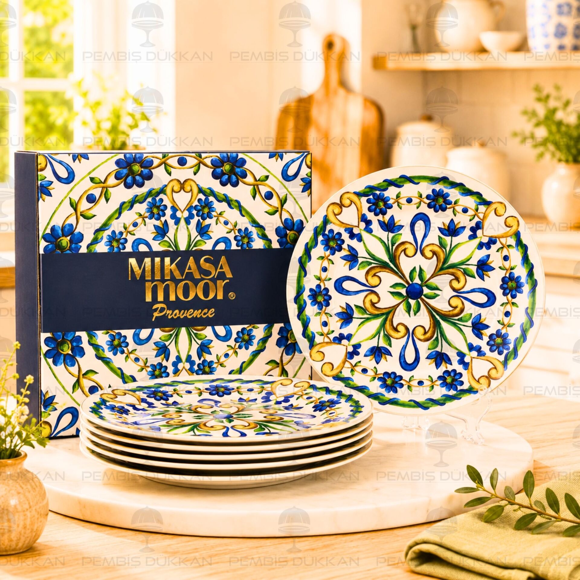 Provence 6'lı Pasta Tabağı Takımı 20 cm