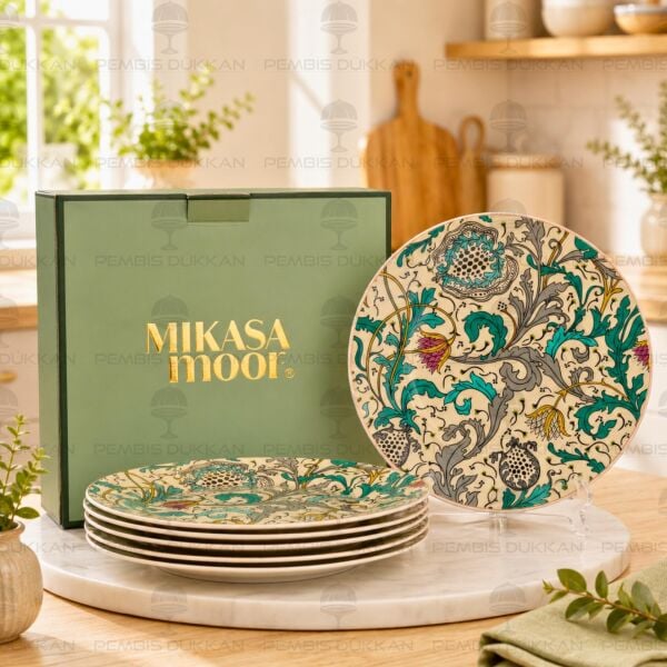 Turguoise 6lı Pasta Tabağı Takımı 20 cm
