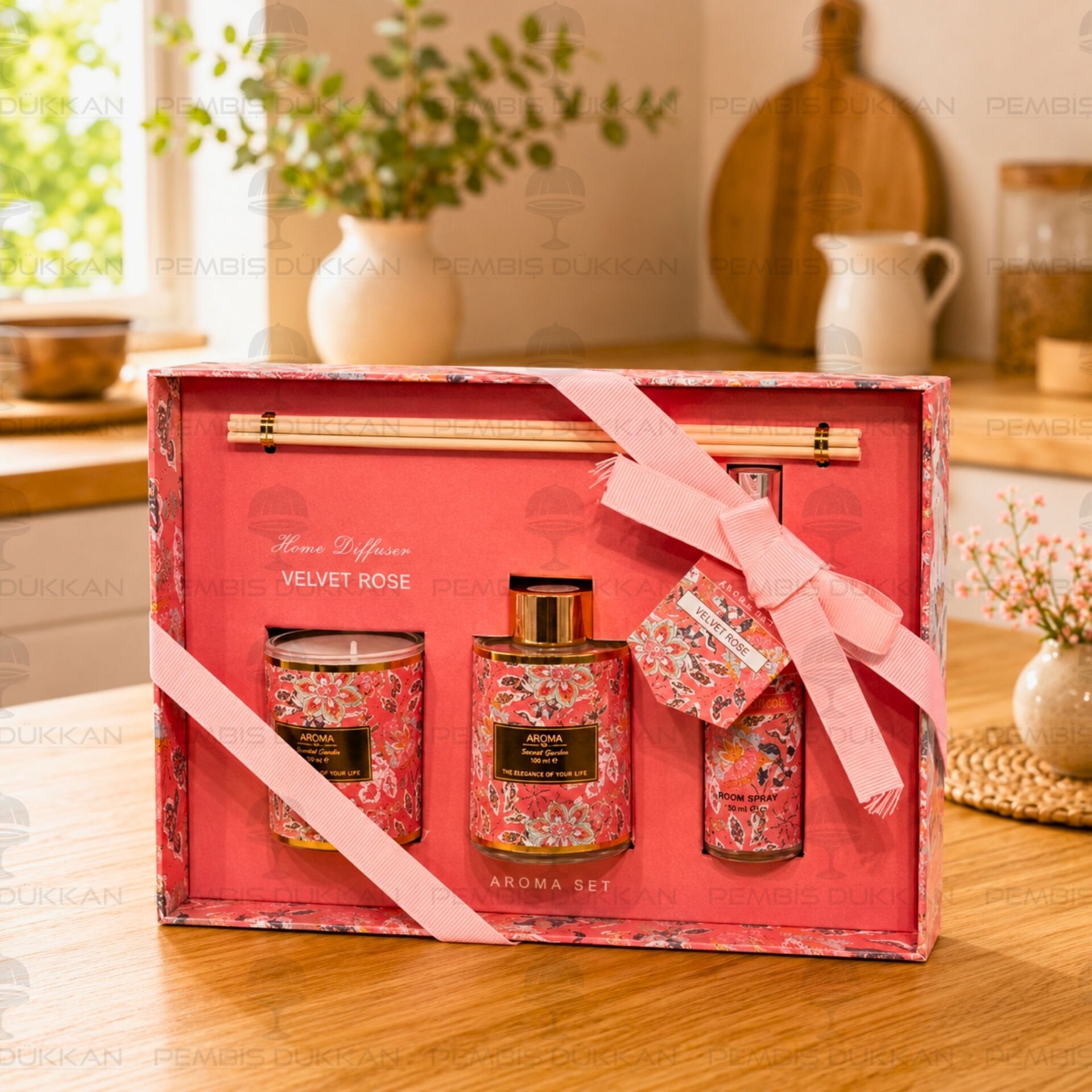 3 Parça Secret Rose Oda Kokulu Set